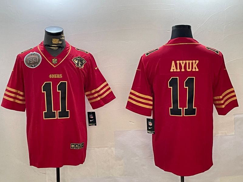Men San Francisco 49ers #11 Aiyuk Red Gold 2024 Nike Limited NFL Jersey style 12301->san francisco 49ers->NFL Jersey